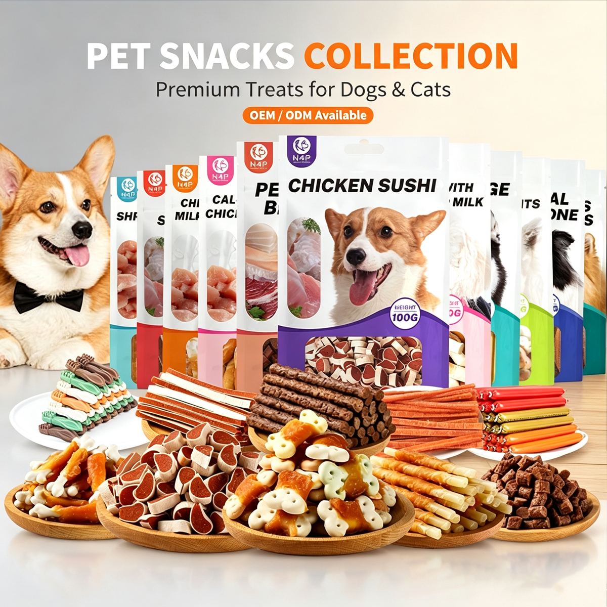 Chicken Duck Wrapped dog treats snacks