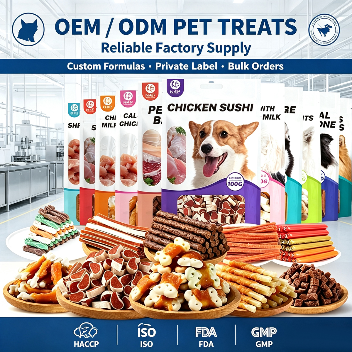 Chicken Duck Wrapped dog treats snacks
