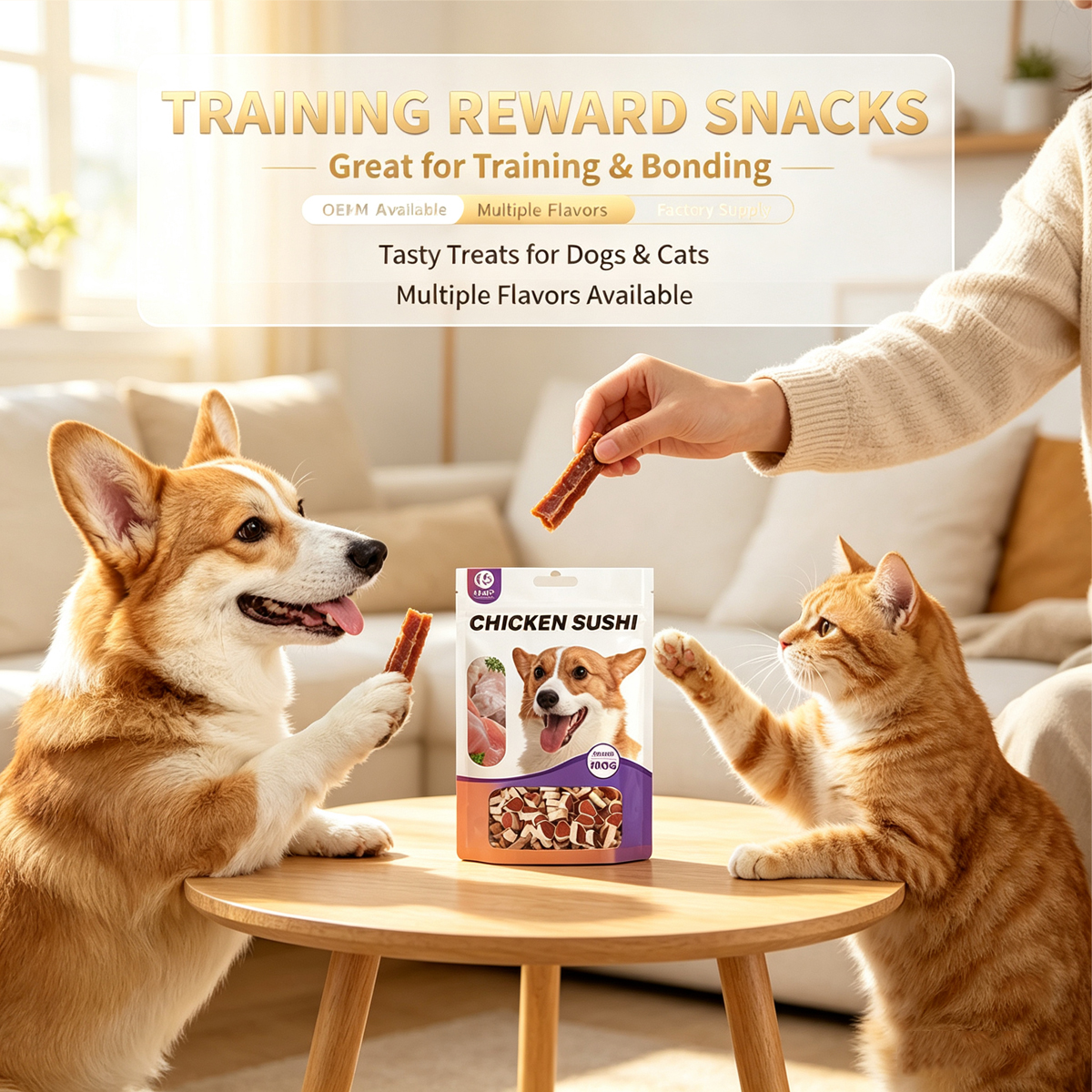 Chicken Duck Wrapped dog treats snacks