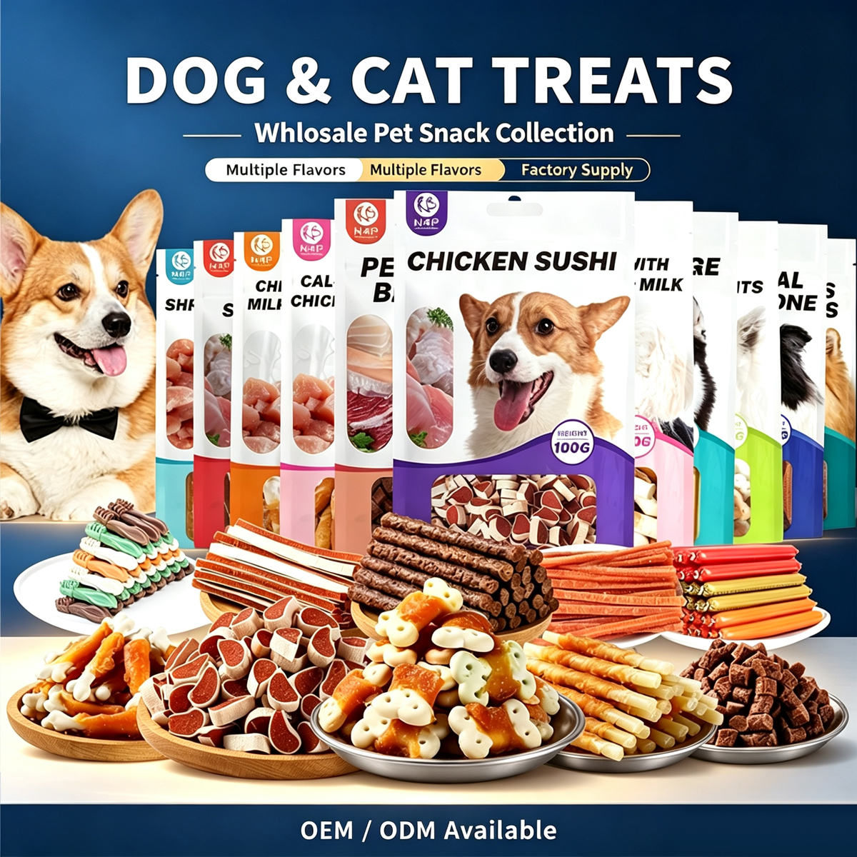 Chicken Duck Wrapped dog treats snacks