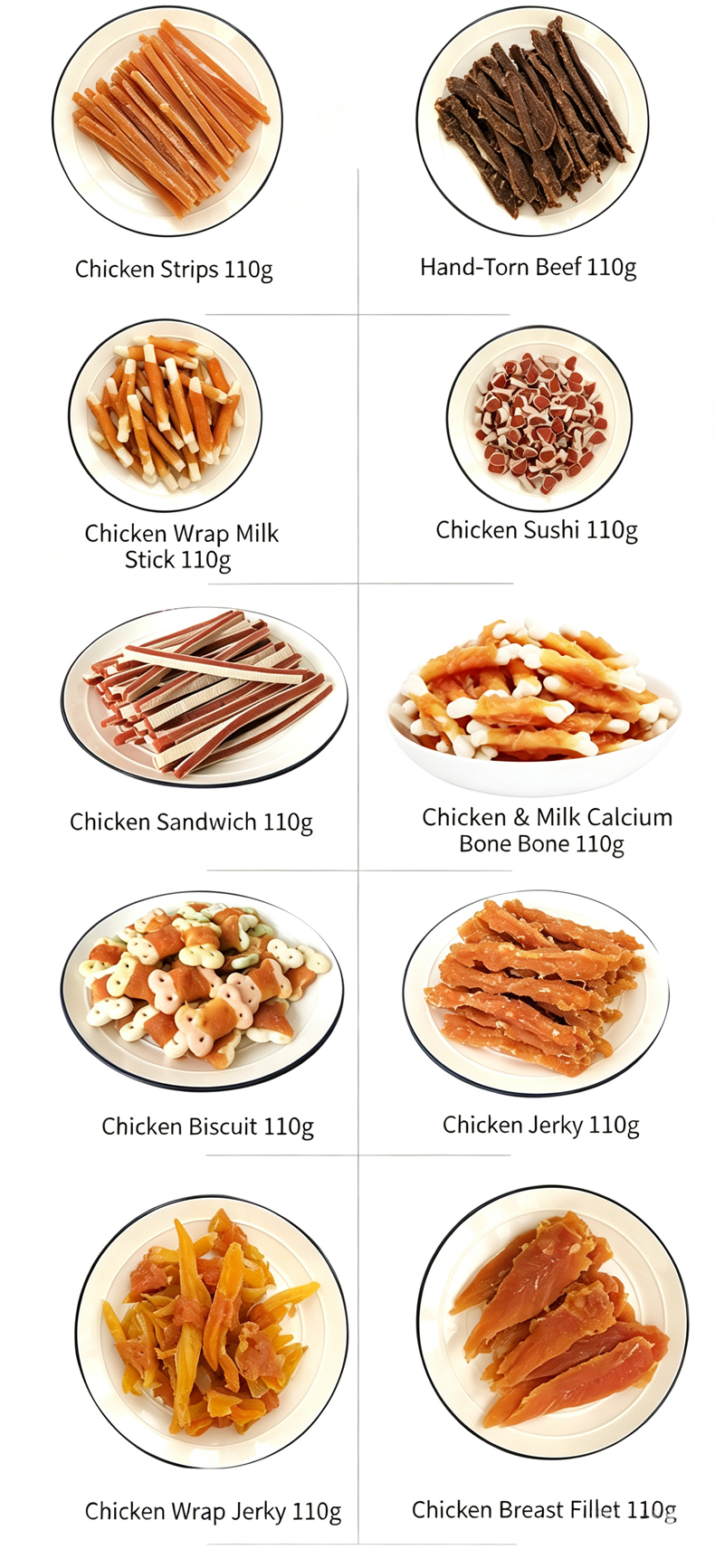 Chicken Duck Wrapped dog treats snacks