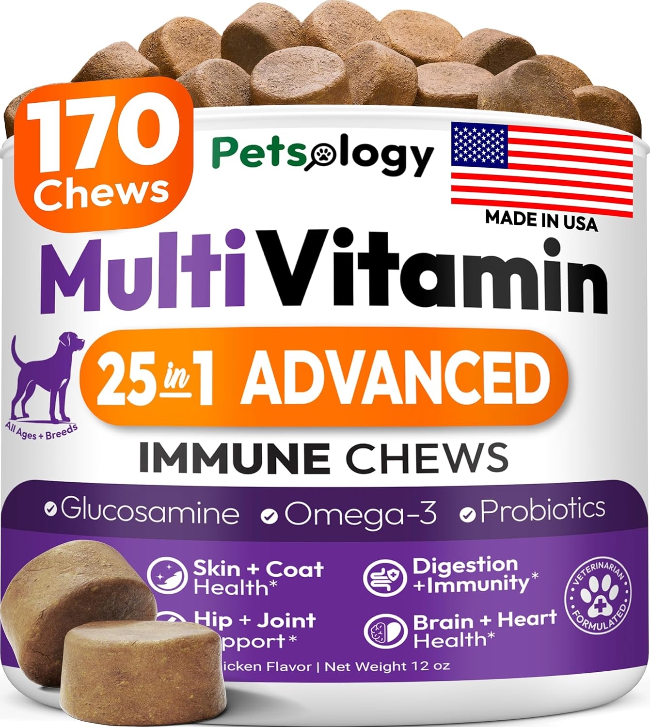 Dog Vitamins and Supplements 250 Chews