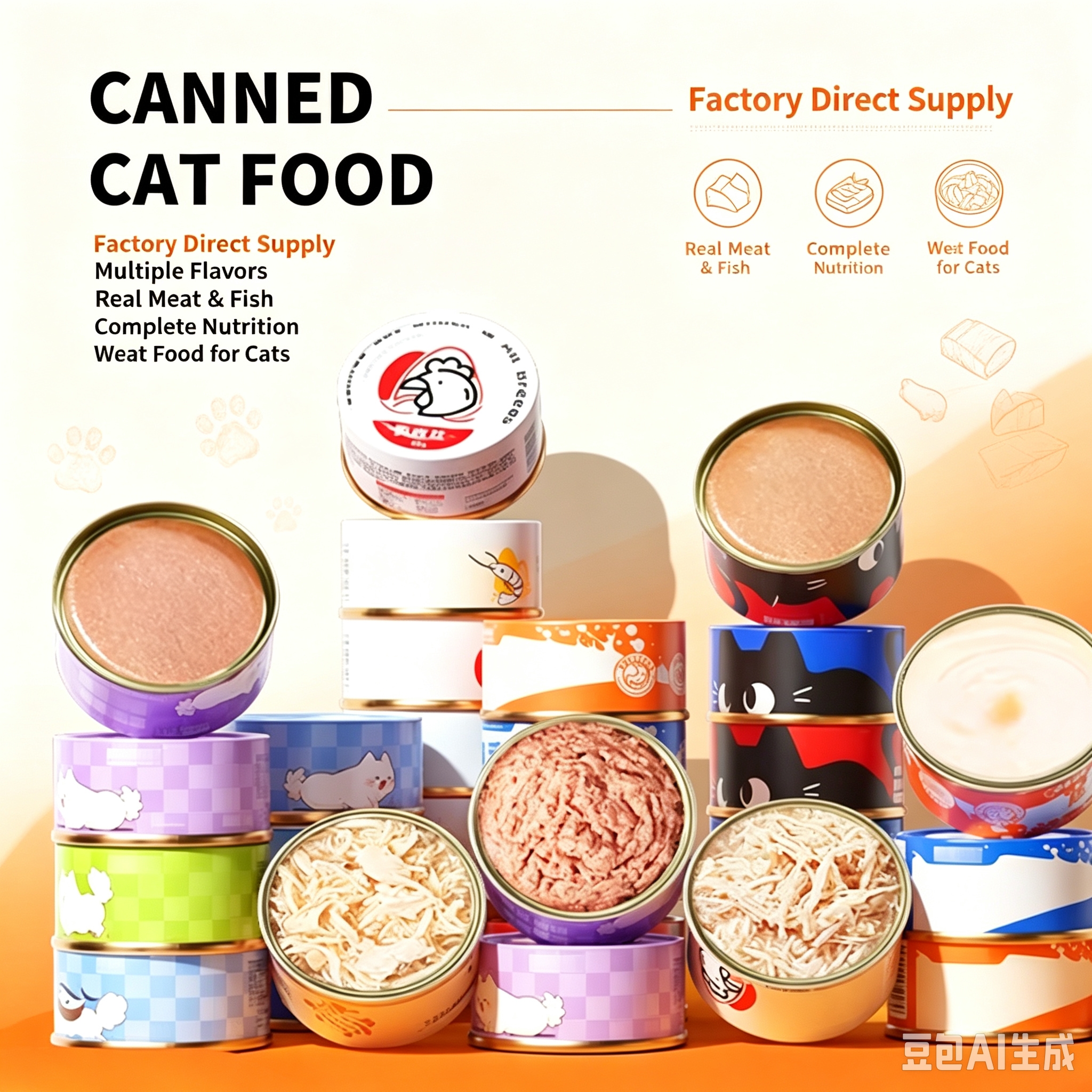 canned Cat Wet Food wet Cat treats snacks(图1)