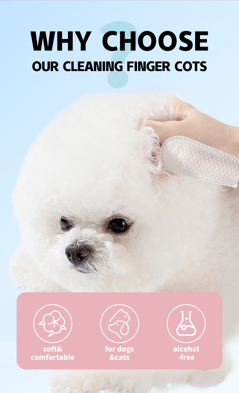 Pet dog cat ear teeth care finger Wipes
