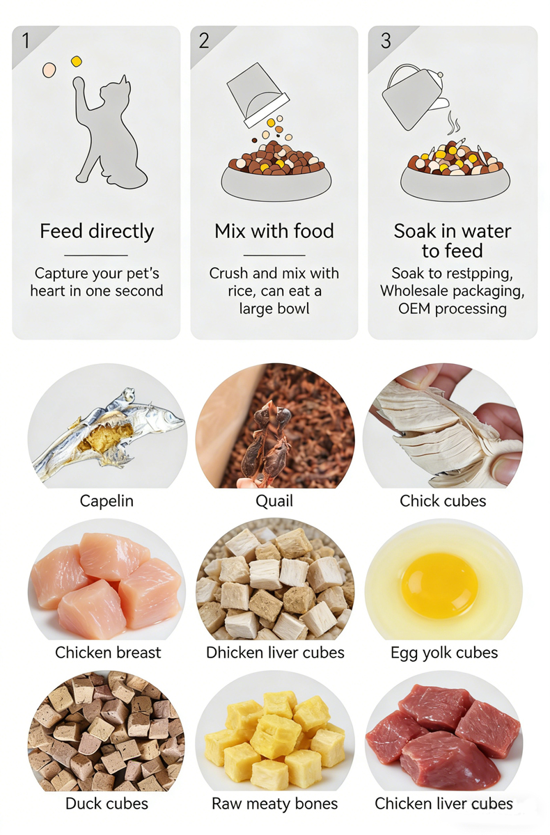 Freeze-dried Meat High Nutritional Pet Food