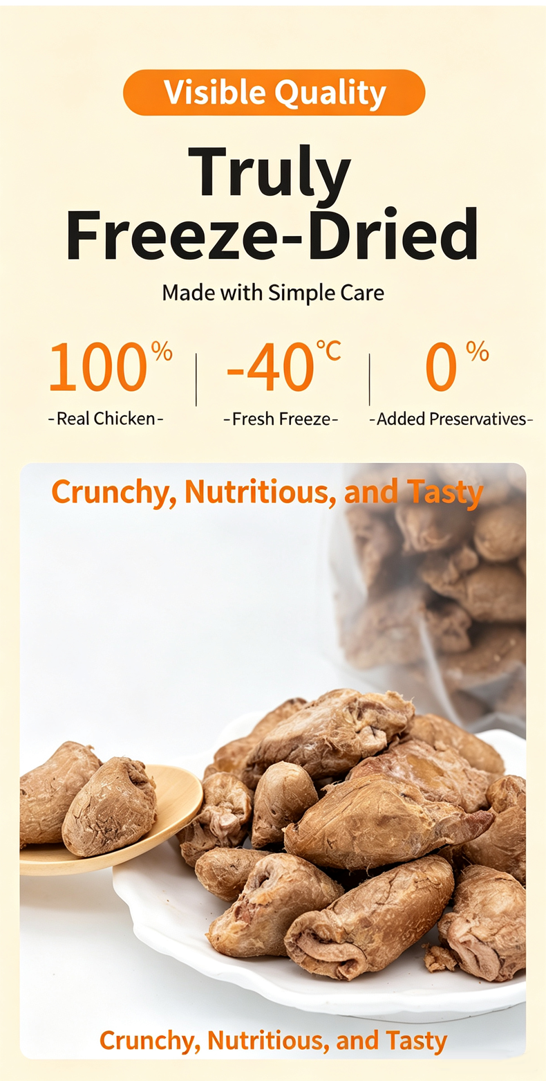 Freeze-Dried Chicken Heart Pet Treats