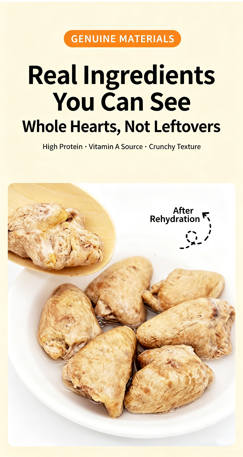 Freeze-Dried Chicken Heart Pet Treats