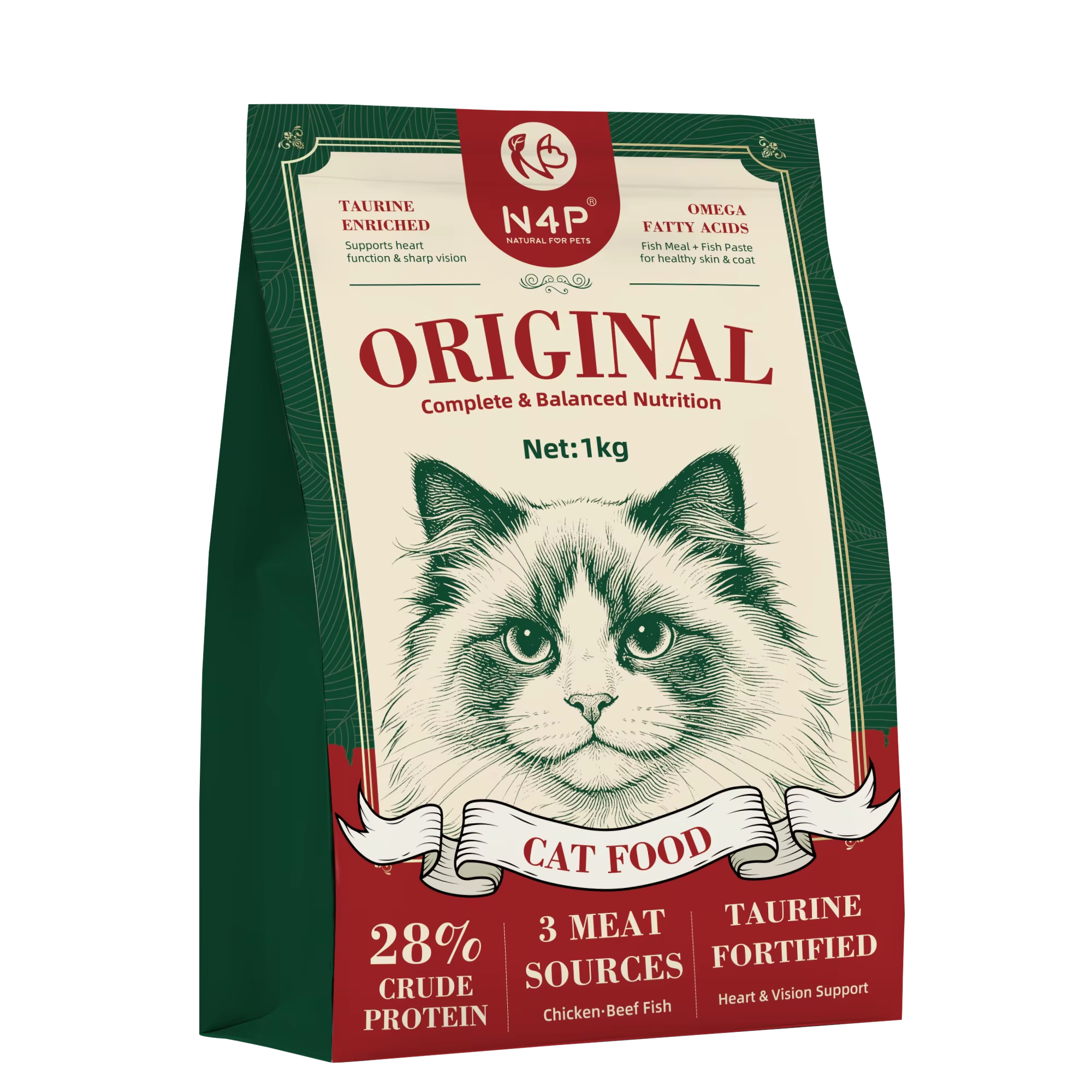 Premium Chicken & Brown Rice Dry Cat Food