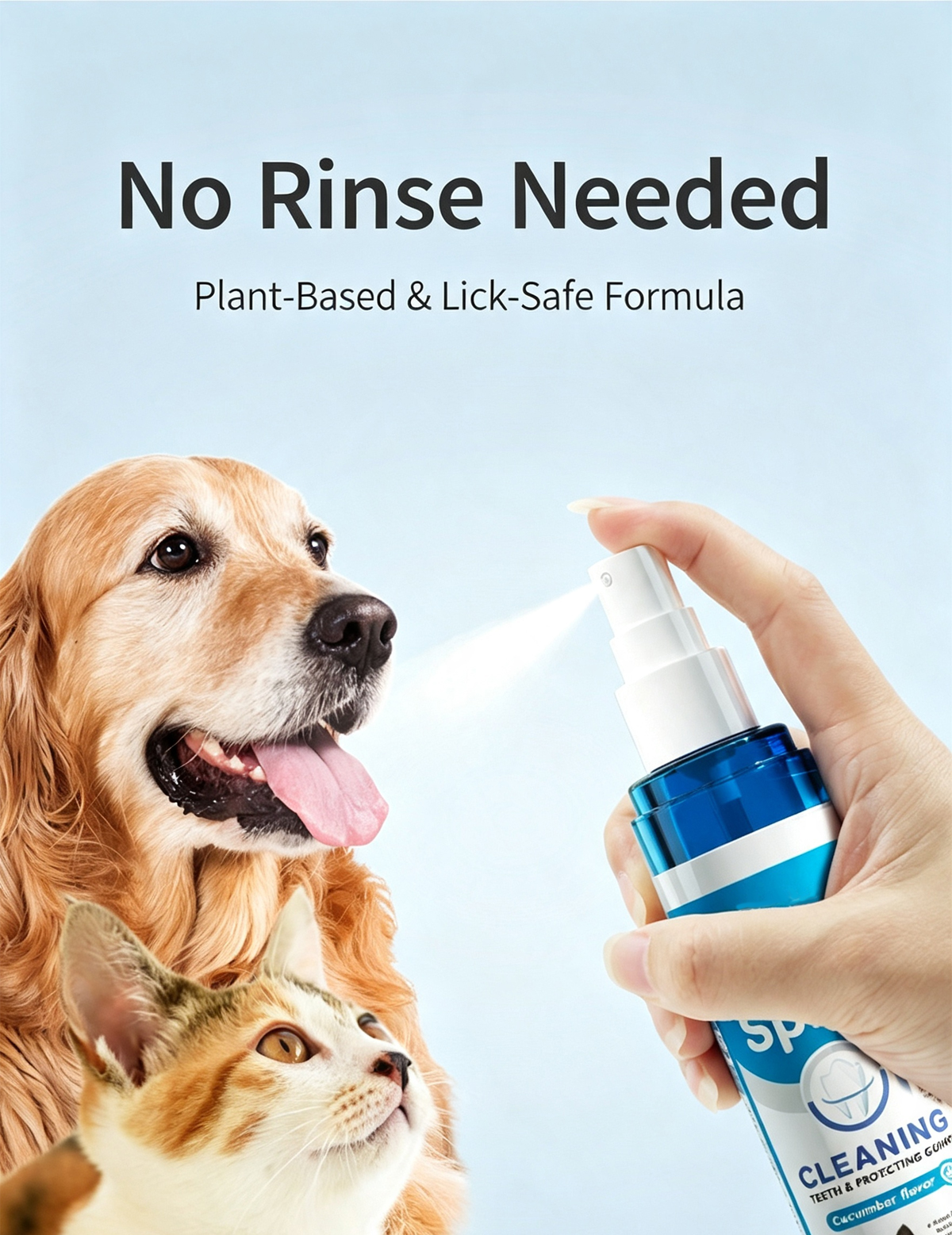 Pet breath freshener spray