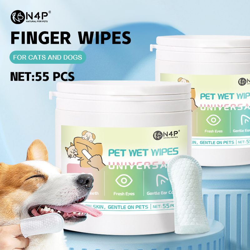 Pet dog cat ear teeth care finger Wipes