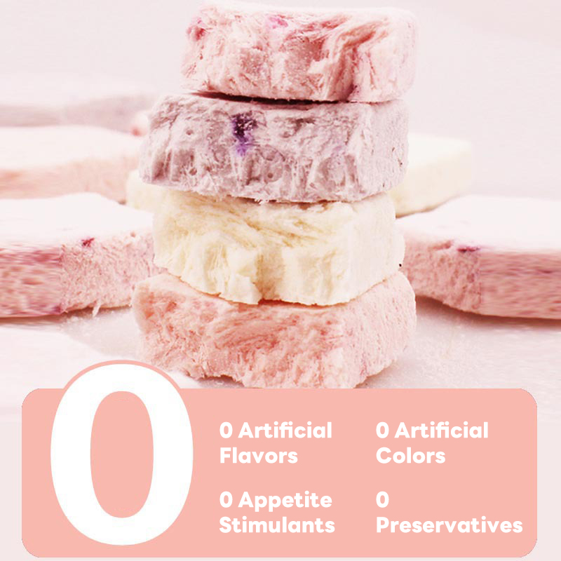 Freeze-Dried Pet Food Fruit & Milk Cheese Cubes