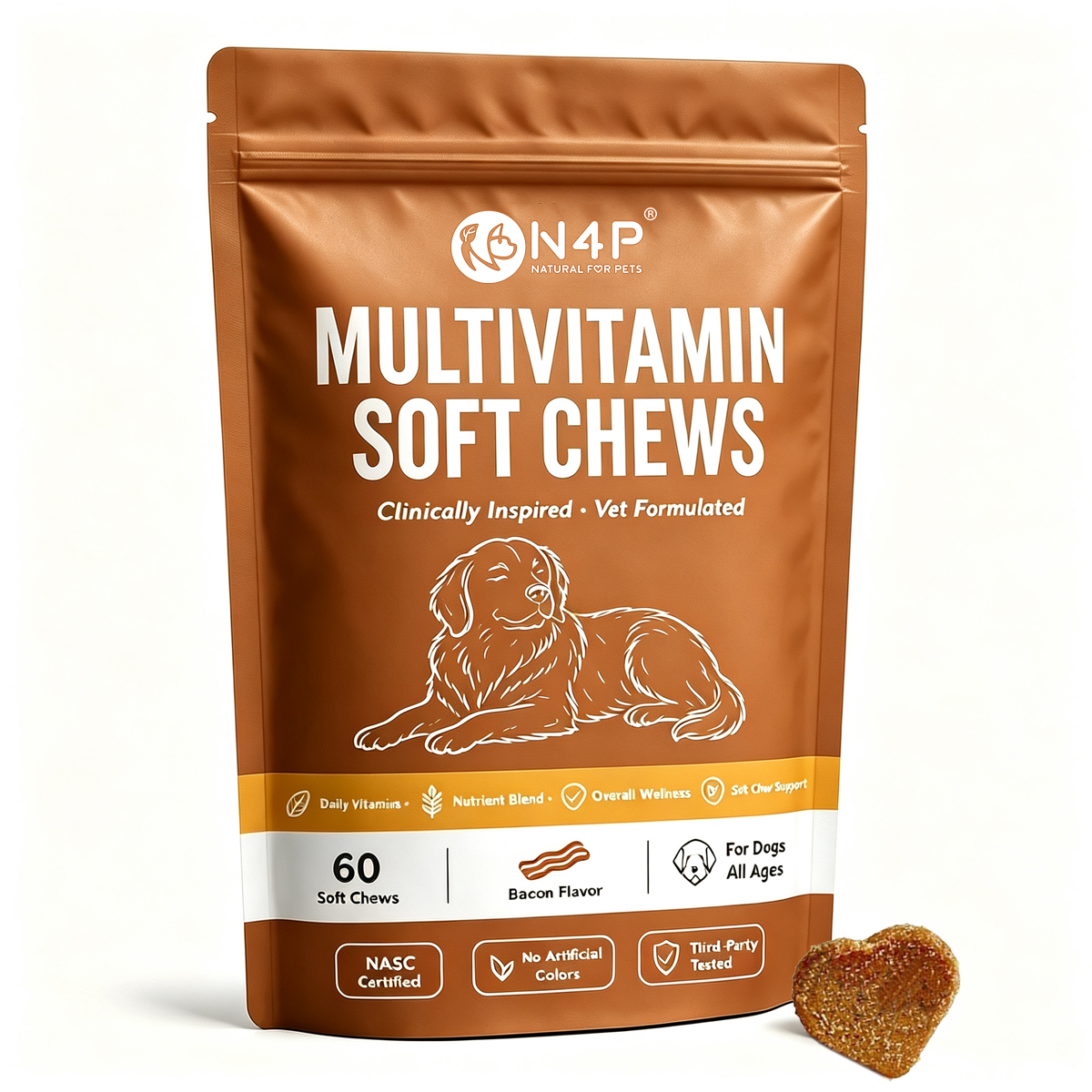 60 Count Multivitamin Soft Chews for Dogs